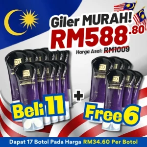 Merdeka 2025 - Buy 11 + Free 6 (17 Botol) - RM588.80