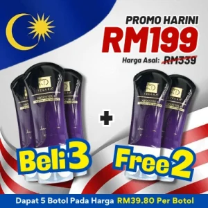 Merdeka 2025 - Buy 3 + Free 2 (5 Botol) - RM199